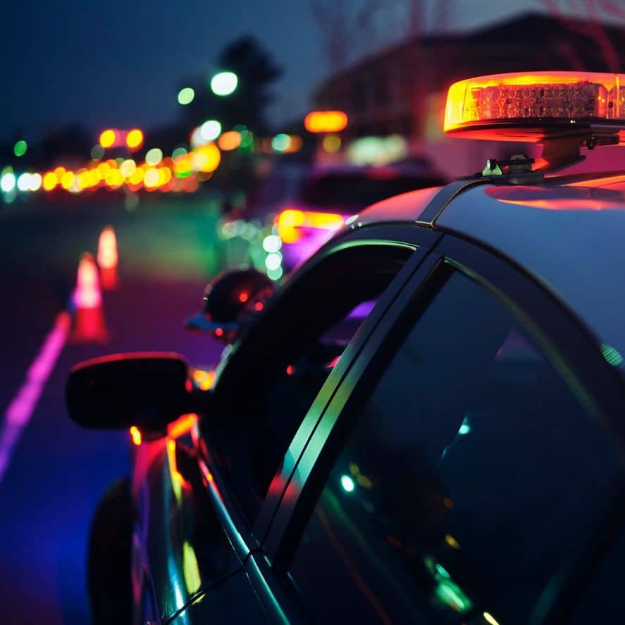 Nightime Police Traffic Stop