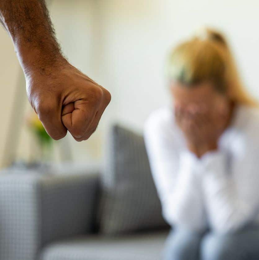 Woman in fear